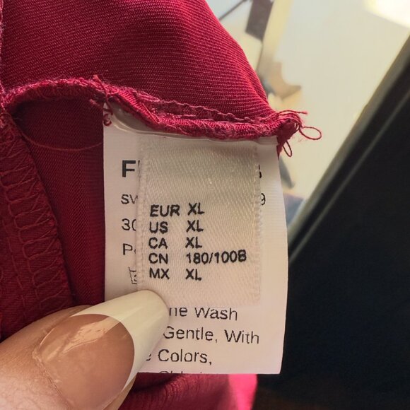 Women's XL Red One-Armed Bodysuit - Picture 7 of 7